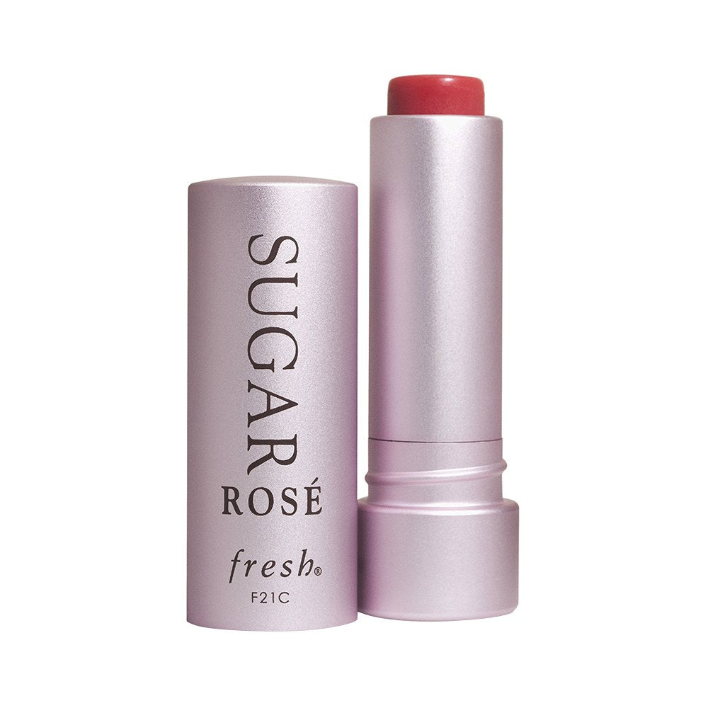 Fresh lip treatment front packaging showing rose tint and portable benefits
