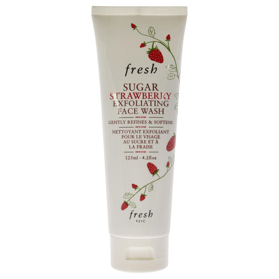 Fresh sugar strawberry front tube showing label and 4.2 oz size benefit