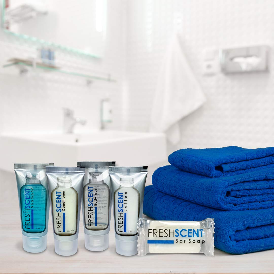 Freshscent tube displayed in hotel bathroom to enhance guest presentation