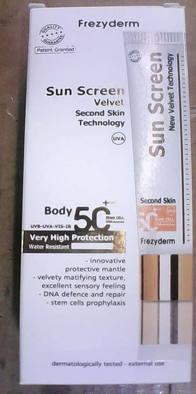 FREZYDERM Velvet application on arm demonstrating even spread and non-greasy finish