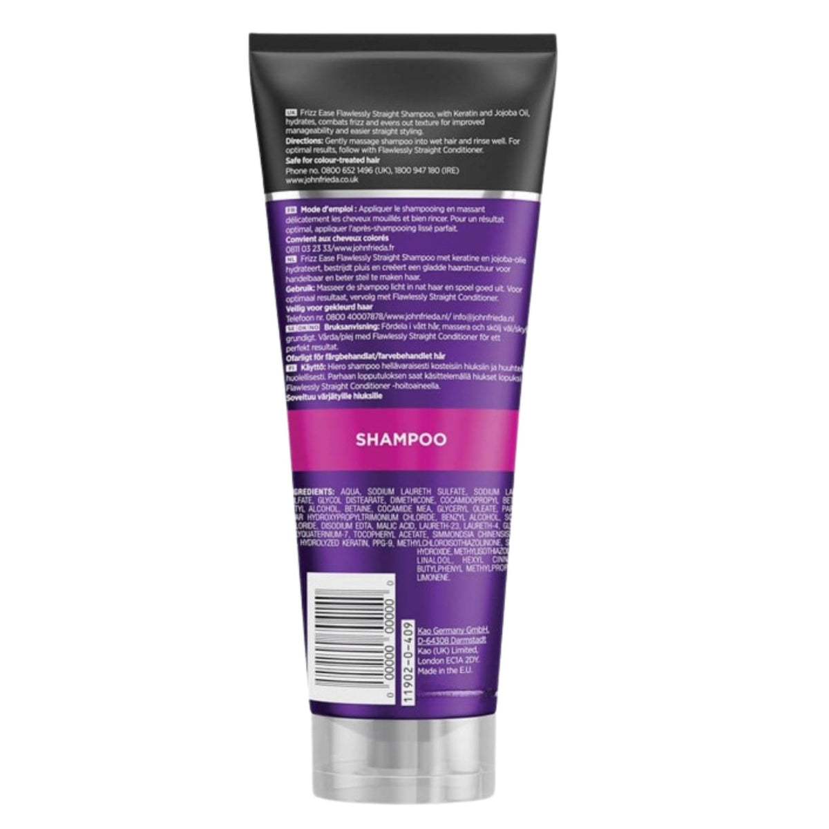 Frizz Ease close-up of keratin and jojoba ingredients highlighting smoothness benefits
