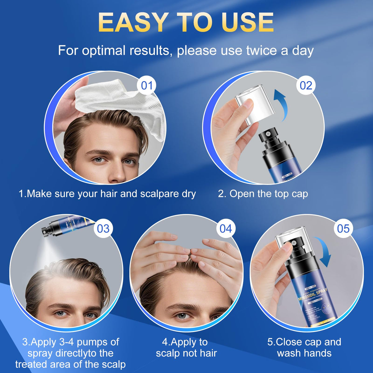 Frnoip label close-up listing minoxidil and biotin for informed shoppers