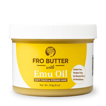 Fro Butter front jar showing label and 8oz size for confident styling
