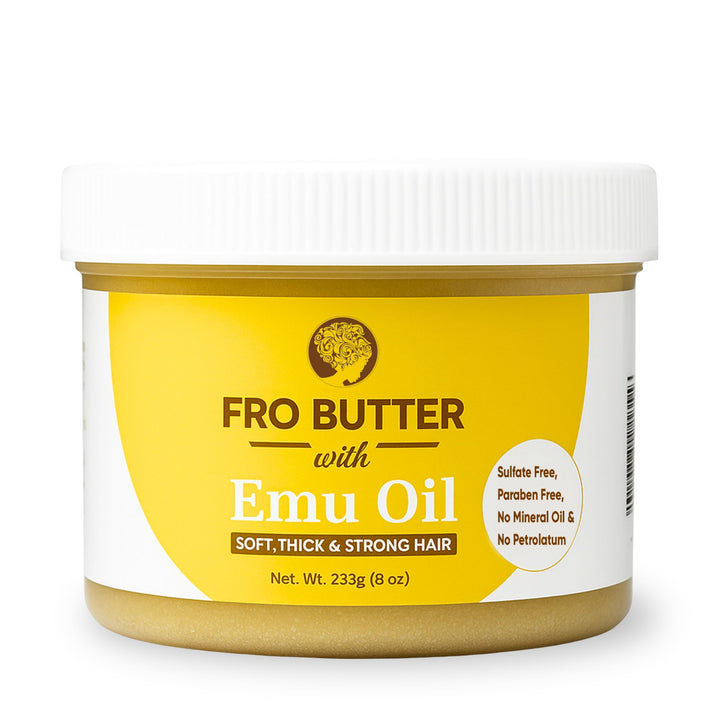 Fro Butter front jar showing label and 8oz size for confident styling