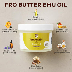 Fro Butter pumpkin and carrot seed oils highlighting vitamin-rich ingredients