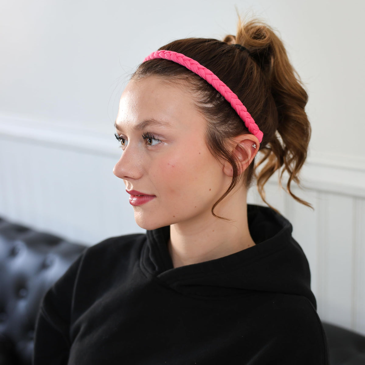 FROG SAC four solid color headbands laid flat for mix-and-match styling