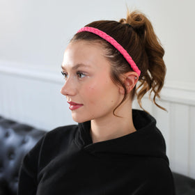 FROG SAC four solid color headbands laid flat for mix-and-match styling