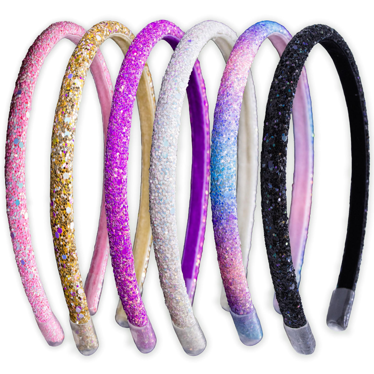 FROG SAC front packaging showing six glitter headbands and variety
