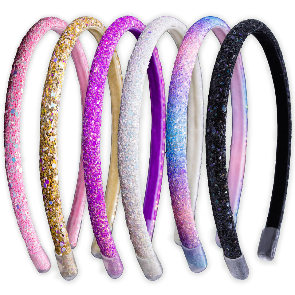 FROG SAC front packaging showing six glitter headbands and variety