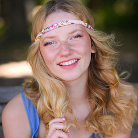 FROG SAC set of four headbands displayed together for gift options