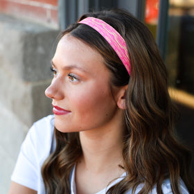 FROG SAC headband worn by girl running showing secure hair control