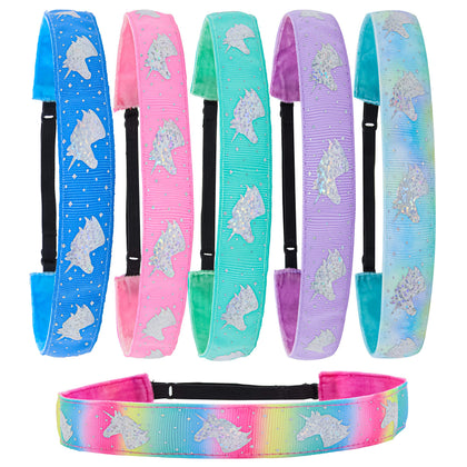 FROG SAC front packaging showing six unicorn headbands, clear product view and benefit