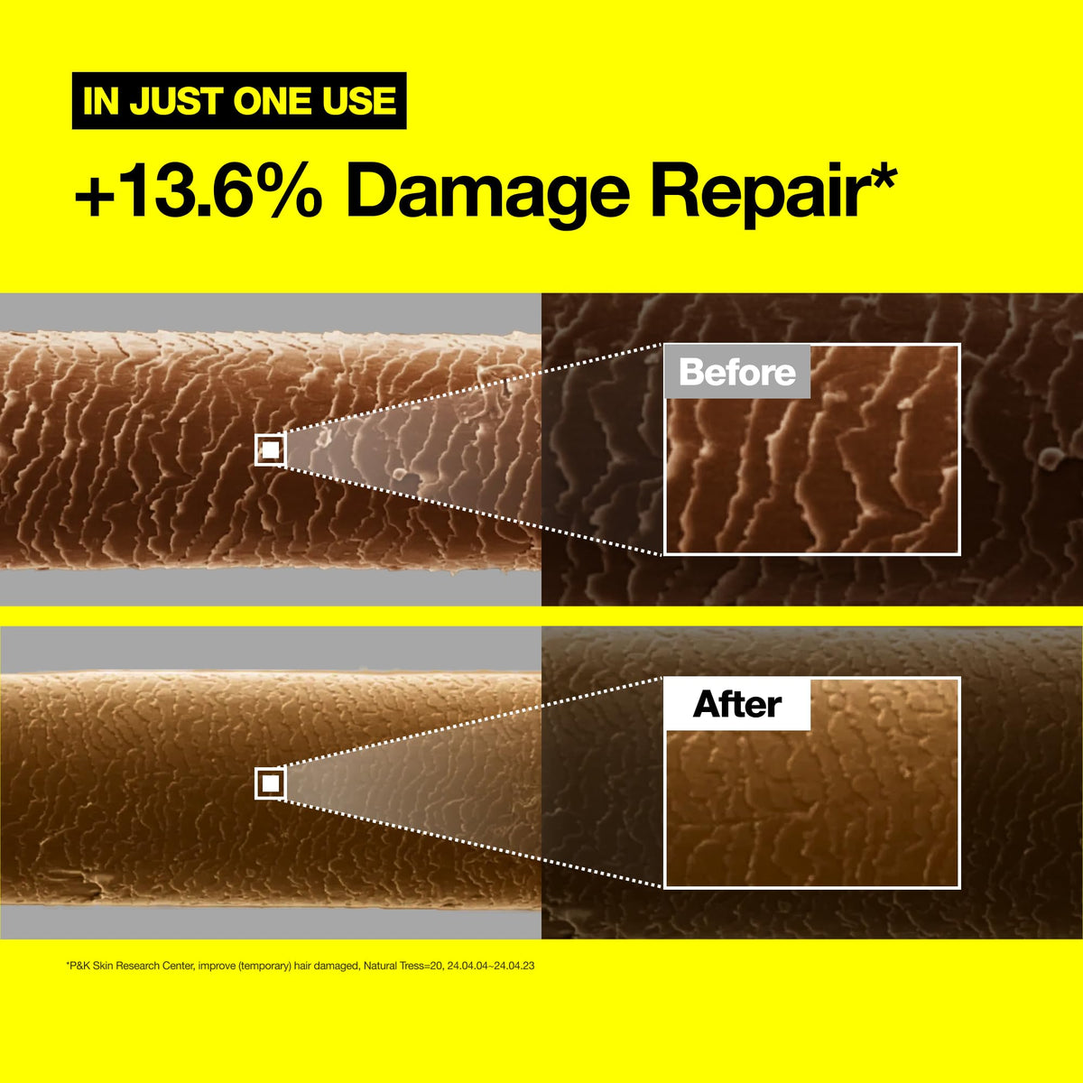 FROMLABS micro-encapsulated keratin capsules visible for targeted repair