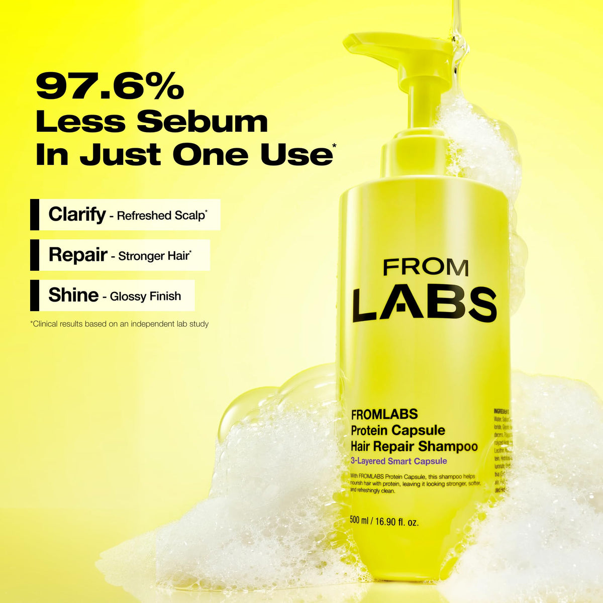 FROMLABS keratin bond repair powder jar close-up for targeted strengthening