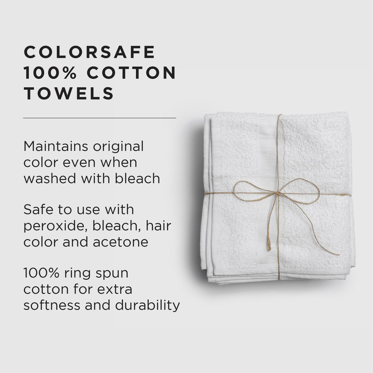 Fromm towel protecting client during hair color service for stain resistance