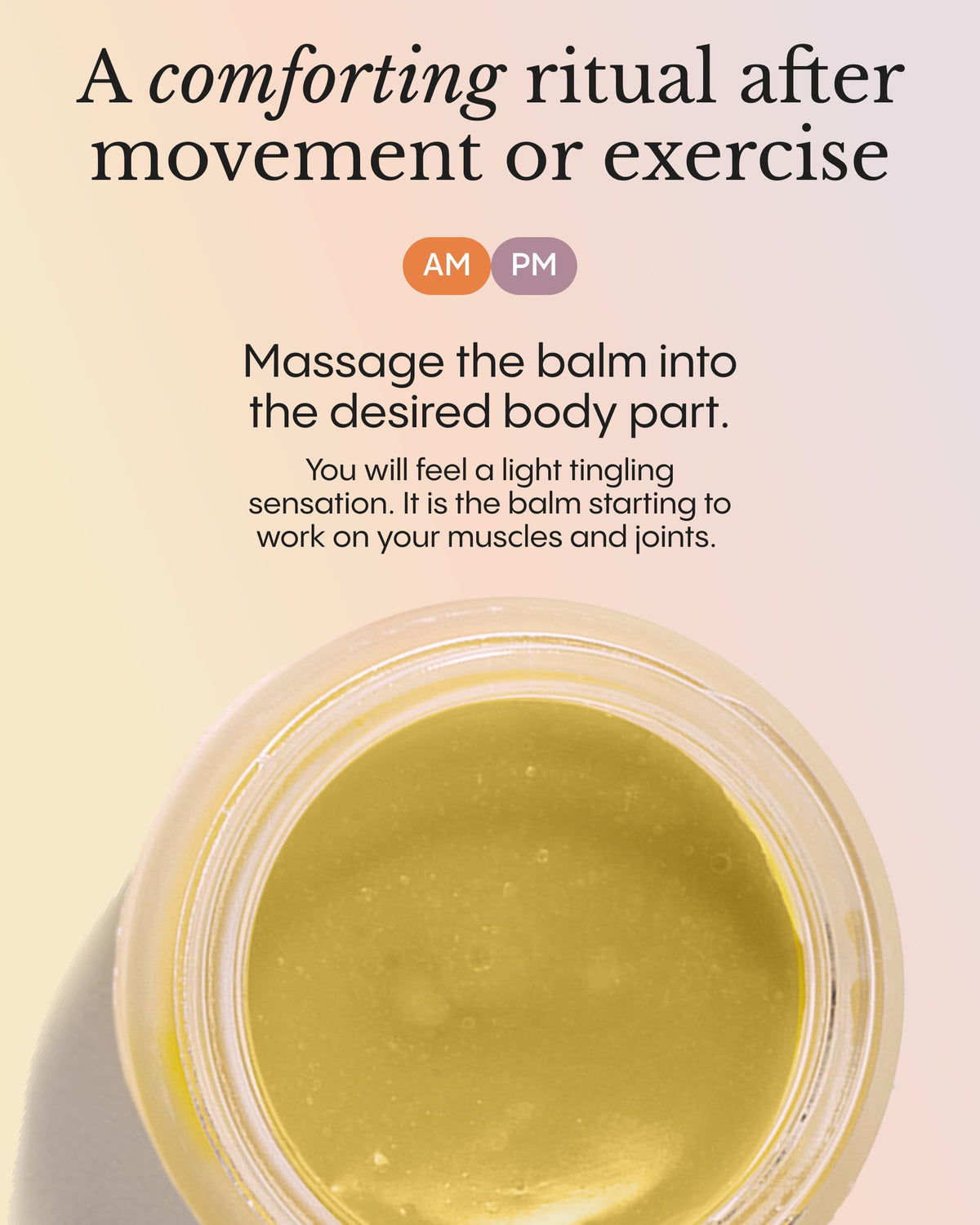 FRØYA balm used during shoulder massage illustrating targeted soothing for tight muscles