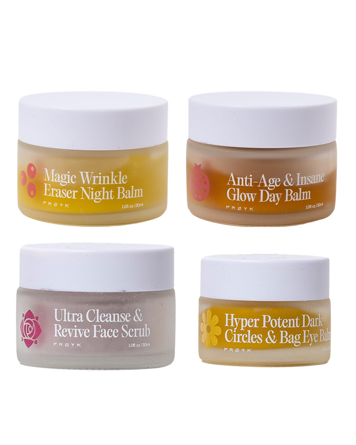 FRØYA front packaging showing full four-piece set and benefits