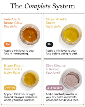FRØYA day and night balm open jars showing nourishing balms