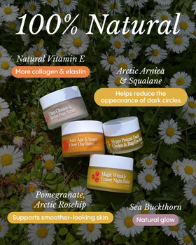 FRØYA eye balm applied near eye to reduce fine lines