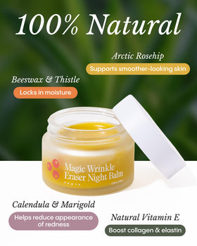 FRØYA Arctic rosehip and calendula botanicals emphasizing natural restorative benefit
