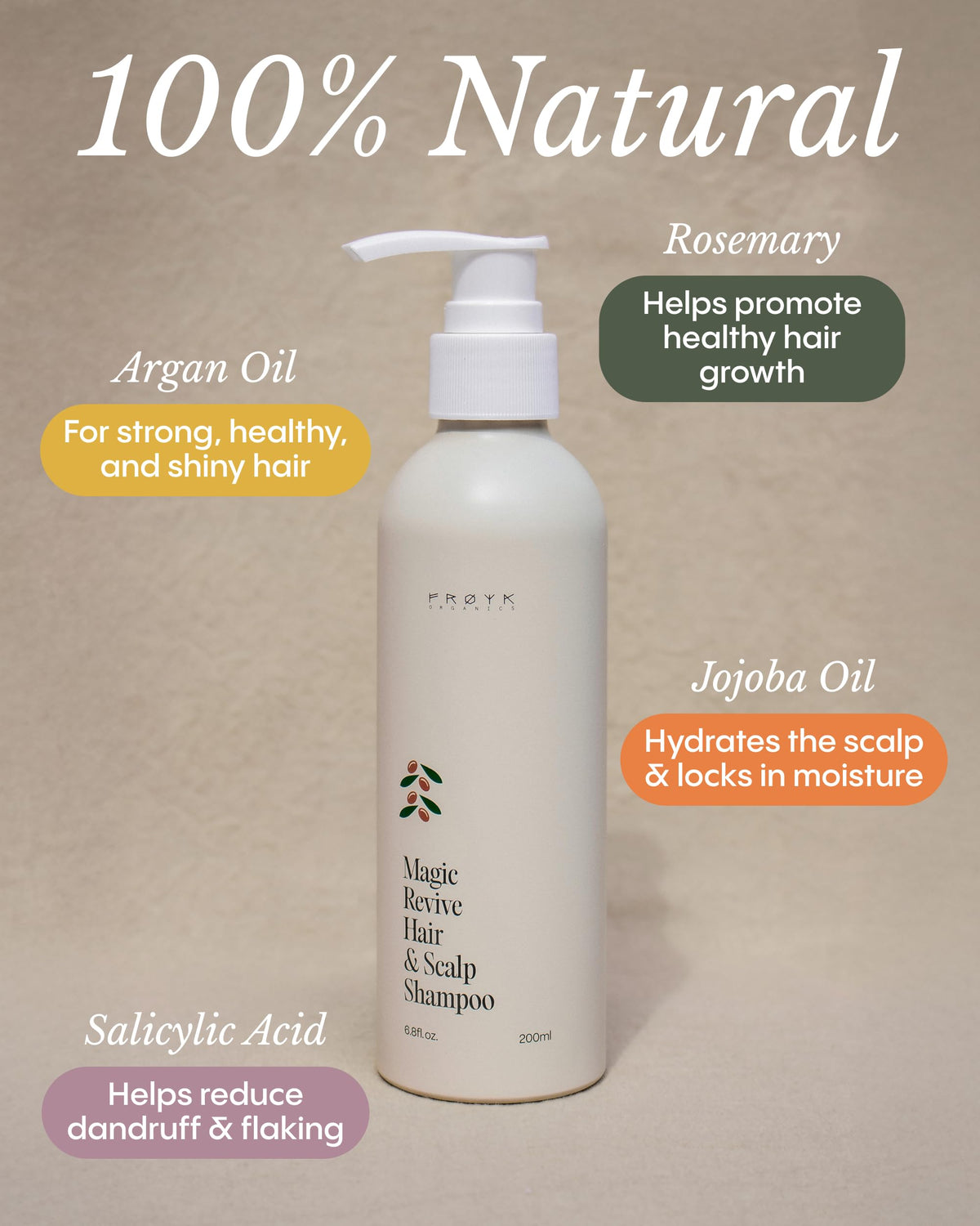 FRØYA lather in hand to show foam and mild cleansing, helps visualize easy application
