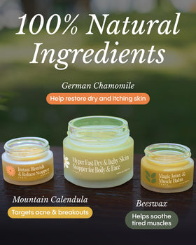 FRØYA massage balm jar open showing warming blend
