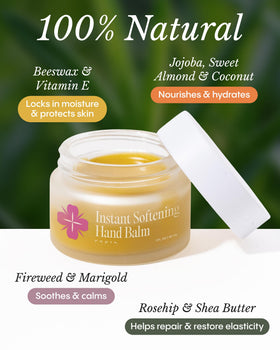 FRØYA Organics balm held in hand to show 30ml scale and travel convenience