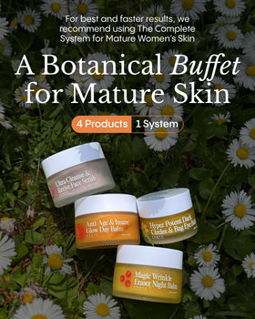 FRØYA balm used under makeup as primer for a luminous, even finish