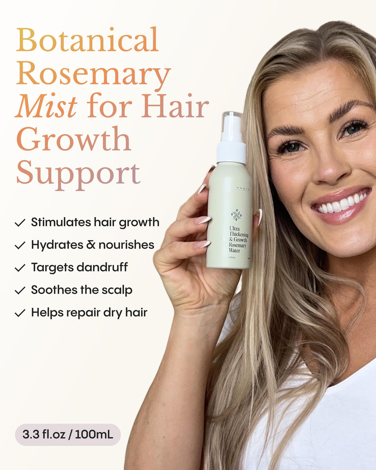 FRØYA close-up spray mist demonstrating fine even application benefit