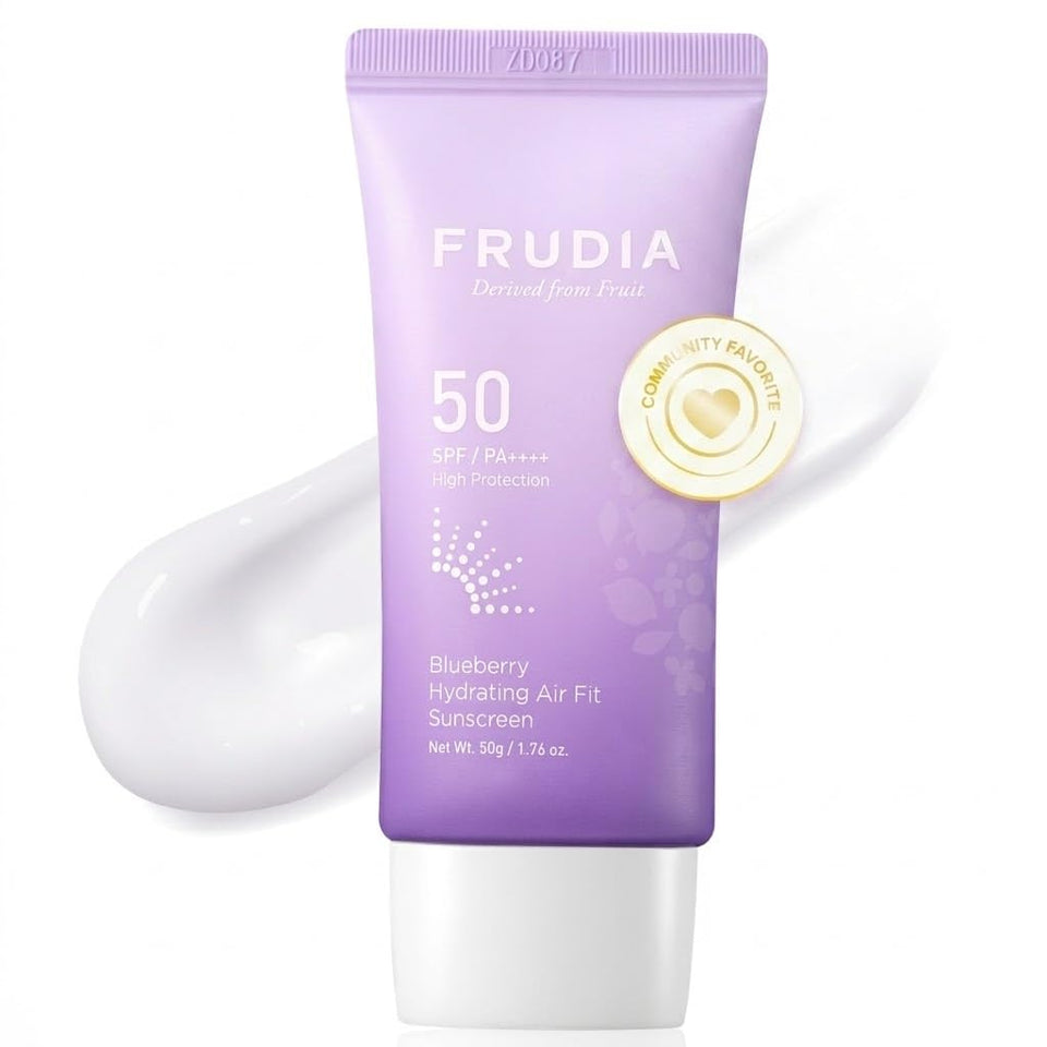 FRUDIA front packaging showing SPF 50 and lightweight benefit