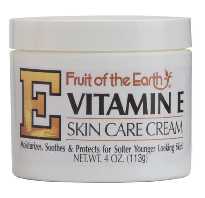 Fruit of the Earth front packaging showing three 4 oz jars and benefits