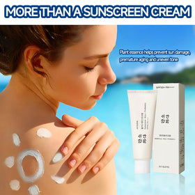 fruitery applying sunscreen on hand demonstrating lightweight finish