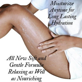 Fruits of the Spirit lotion applied on hand demonstrating smooth non-greasy finish