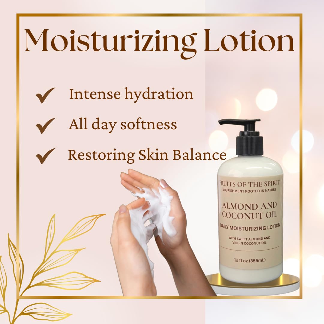 Fruits of the Spirit pump dispensing lotion texture for fast absorption benefit