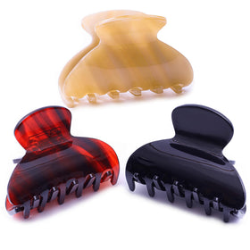 Fsmiling front view of three-color clip pack showing stylish options and convenience