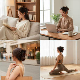 Fsmiling placed on a dressing table to show aesthetic and decor compatibility benefit