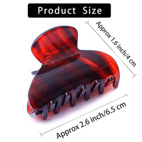 Fsmiling side view holding thick hair to show secure no-slip grip benefit