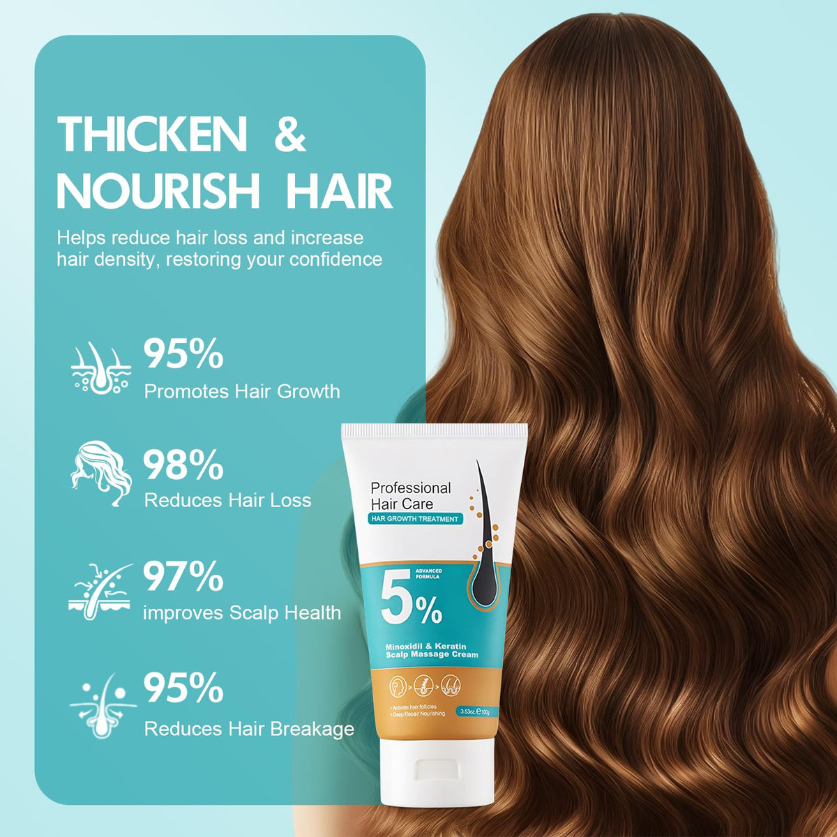 fugit application on scalp demonstrating easy massage and even coverage