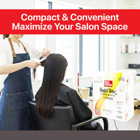 FUJI lifestyle stylist station showing organized product for efficiency