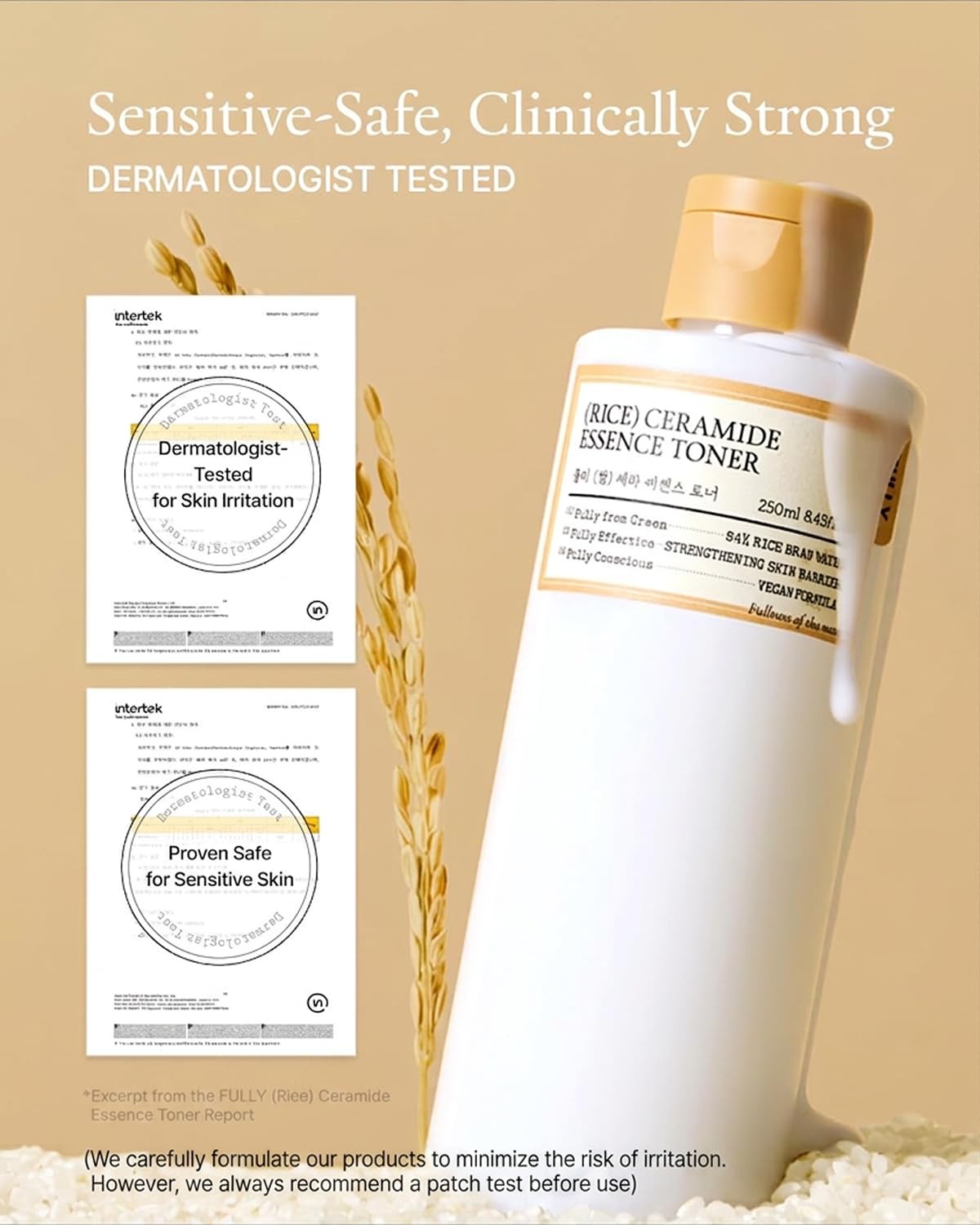 FULLY cotton pad swipe demonstrating texture-refining benefit
