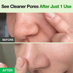 FULLY applying mask to hand demonstrating 2-minute quick pore detox benefit