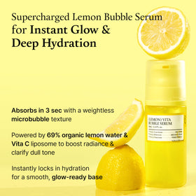 FULLY microbubble texture close-up showing lightweight serum for fast absorption