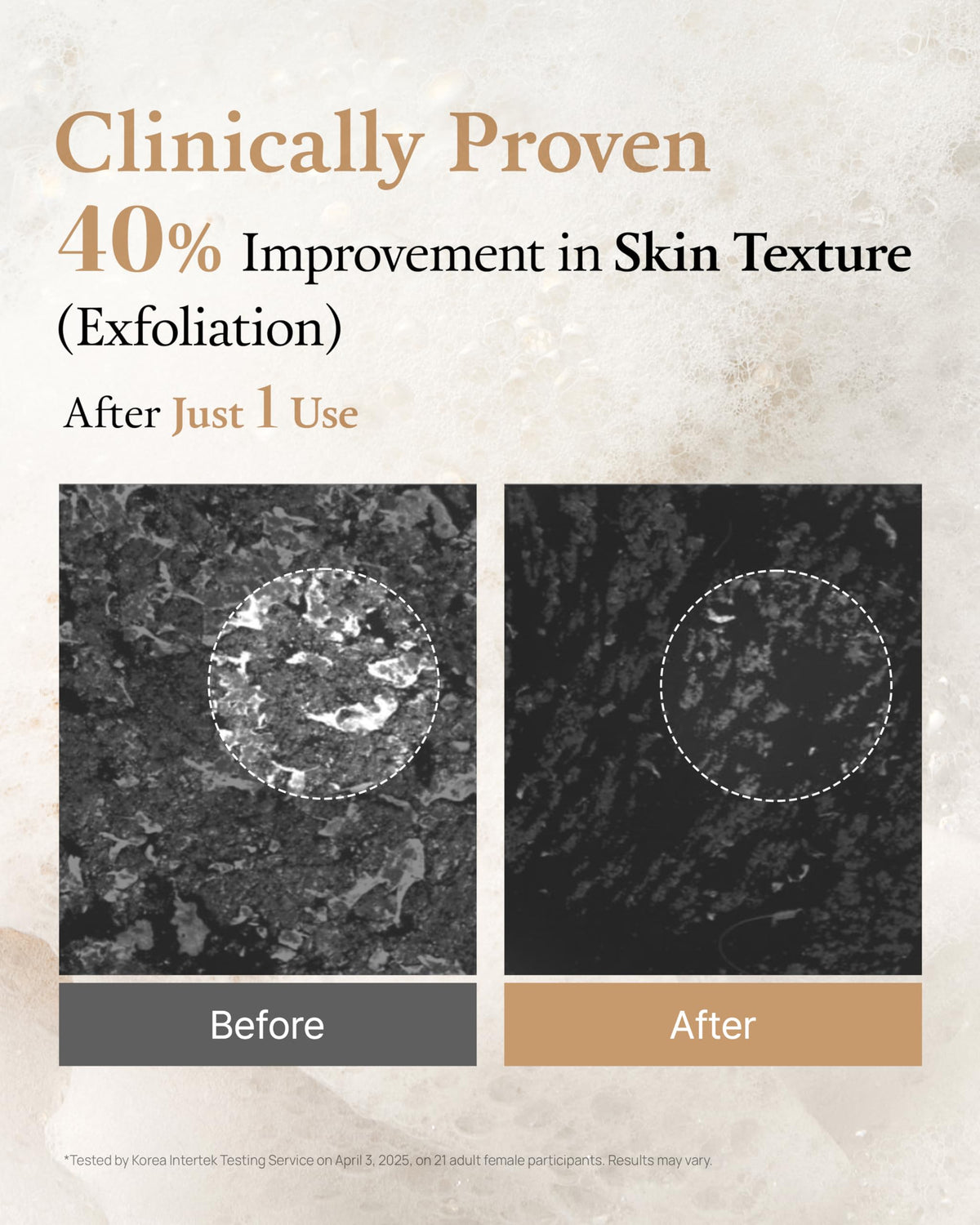 FULLY applying mask on dry skin to show quick boost of hydration