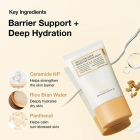 FULLY model applying on face showing makeup-friendly, non-greasy finish