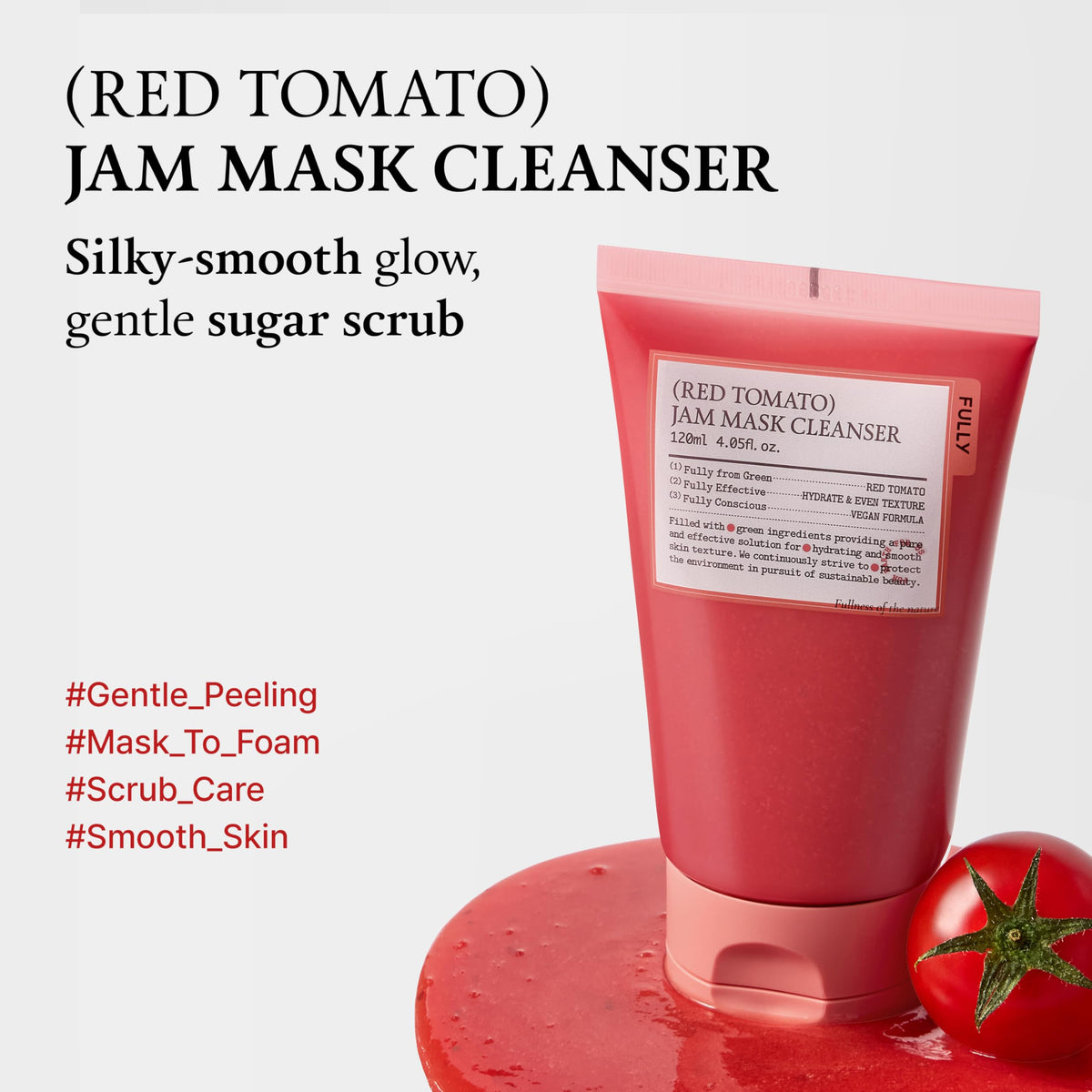 FULLY close-up of jam texture highlighting gentle exfoliating beads