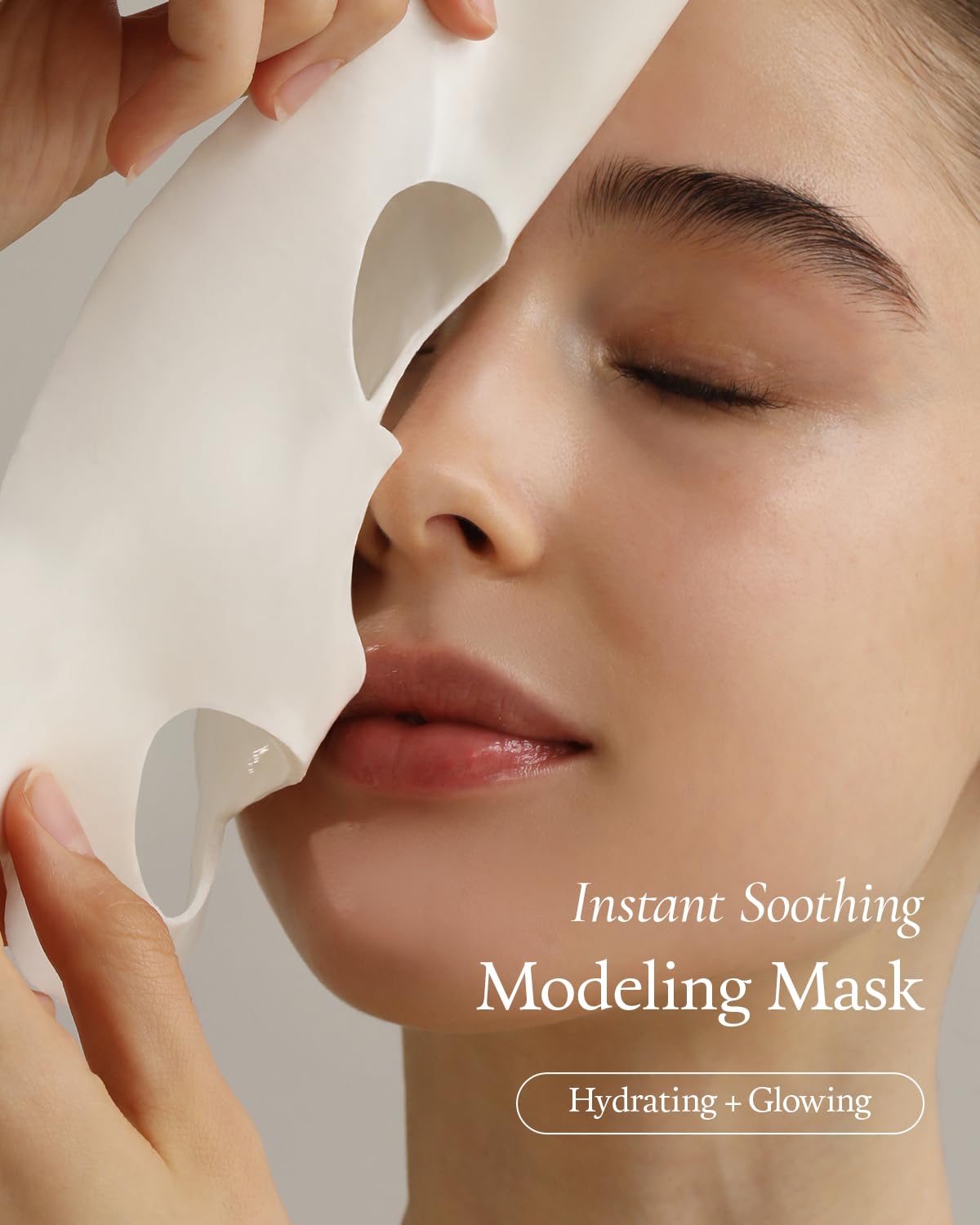 FULLY single pouch open with mixed mask inside demonstrating hygienic mixing