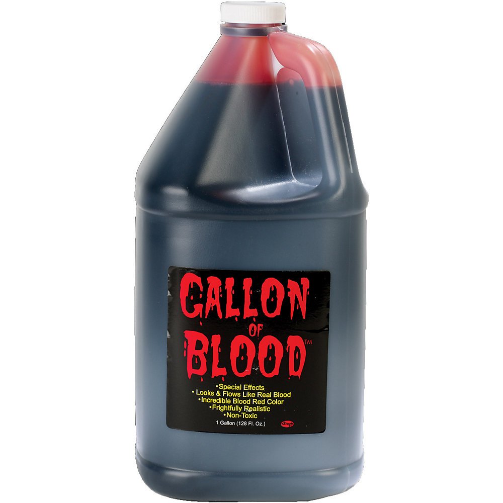 Fun World stage blood pouring close-up showing realistic flow and color for convincing effects