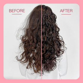 Function of Beauty curly duo styled in a bathroom setting suggesting a relaxing shower routine