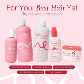 Function of Beauty chia seed extract close-up indicating curl-shaping, natural ingredient benefit