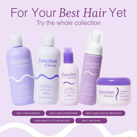 Function of Beauty size comparison showing 22 oz bottle for longer-lasting supply